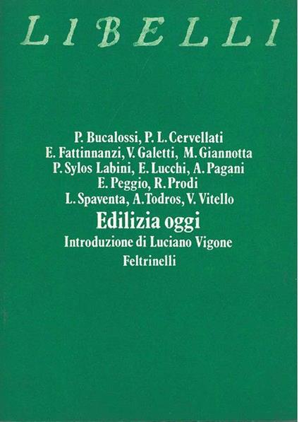 Edilizia oggi Introduzione di Luciano Vigone - copertina