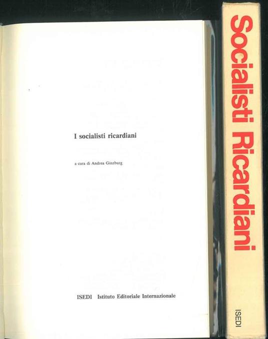 I socialisti ricardiani. A cura di Andrea Ginzburg - Amilcare Puviani - copertina