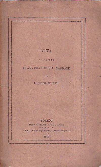 Vita del Conte Gian Francesco Napione - Lorenzo Martini - copertina