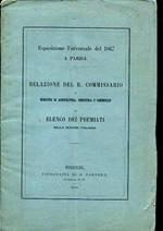 Esposizione Universale del 1867. Relazione del R. Commissario al Ministro di Agricoltura Industria e Commercio ed elenco dei premiati della sezione italiana