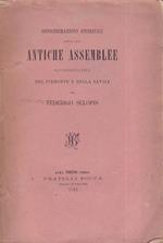 Considerazioni storiche intorno alle antiche assemblee rappresentative del Piemonte e della Savoia