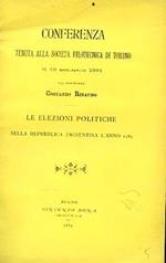 Conferenza tenuta alla Società Filotecnica il 16 gennaio 1881. Le elezioni politiche nella Repubblica Fiorentina l'anno 1289