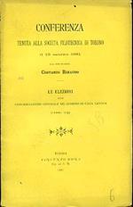 Le elezioni alle Congregazioni Generali nei dominii di Casa Savoia l'anno 1439. Conferenza tenuta alla Società Filotecnica di Torino il 13 marzo 1881