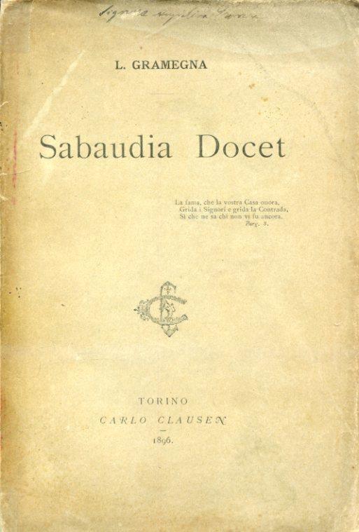 Sabaudia docet - Luigi Gramegna - copertina