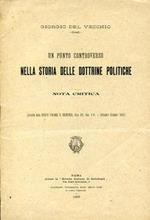 Un punto controverso nella storia delle dottrine politiche. Nota critica (Estratto dalla Rivista Italiana di Sociologia anno XIII fasc. V VI Settembre Dicembre 1909)