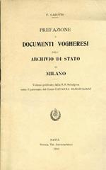 Prefazione a documenti vogheresi dell'Archivio di Stato di Milano. Volume pubblicato dalla S. S. Subalpina sotto il patronato del Conte Cavagna Sangiuliani