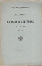 Documenti sulle giornate di settembre a Torino nel 1864