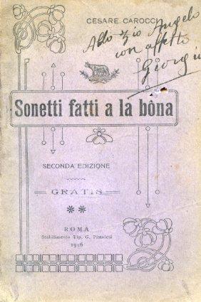 Sonetti fatti a la bòna - Cesare Carocci - copertina