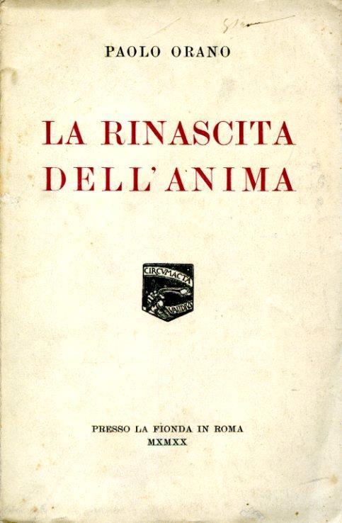 La rinascita dell'anima - Paolo Orano - copertina