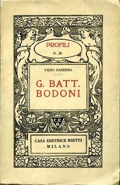 Giovan Battista Bodoni - Piero Barbera - copertina