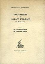 Documenti di antico volgare in Piemonte. Fascicolo I. Le Recomendaciones del Laudario di Saluzzo