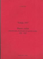 Verbale 1987. Fluenti traslati concertazione drammatica in quattro tempi 1981 1987