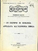 Un esempio di geologia applicata all'economia idrica. Echi e Commenti. Estratto dal fascicolo 16. 5 giugno 1927