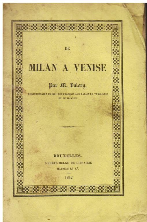 De Milan a Venise - Antoine Claude Valery - copertina