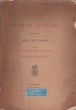 Foscolo, Manzoni, Leopardi. Saggi. Aggiuntovi Preraffaelliti, simbolisti ed esteti e letterarura dell'avvenire. Copia autografata