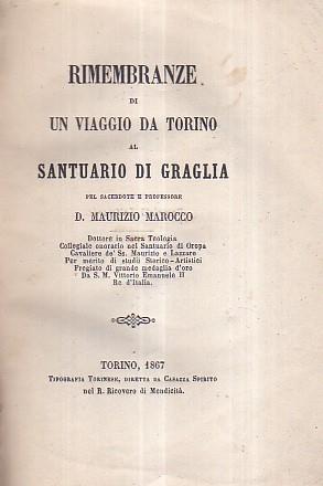 Rimembranze di un viaggio da Torino al Santuario di Graglia - Maurizio Marocco - copertina