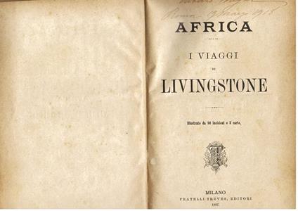 Africa. I viaggi di Livingstone - David Livingstone - copertina