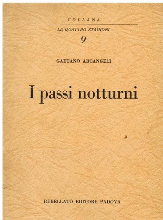I passi notturni - Gaetano Arcangeli - copertina