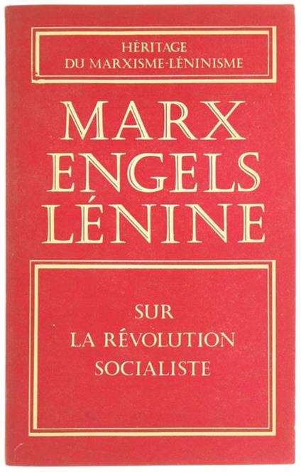 Sur la Revolution Socialiste - Karl Marx,Friedrich Engels - copertina