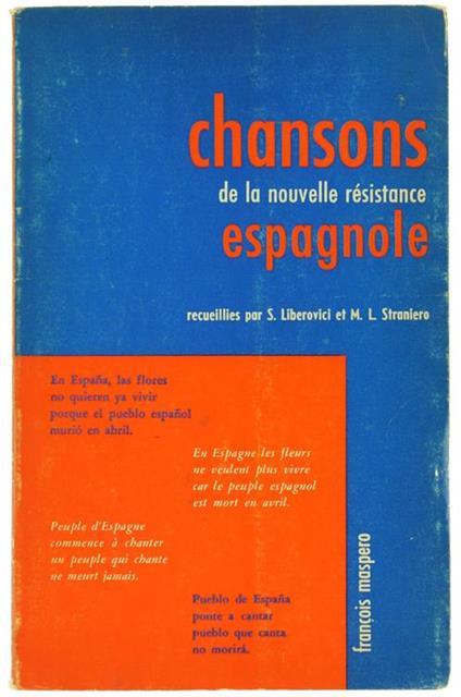 Chansons de la Nouvelle Resistance Espagnole - S. Liberovici,Michele Straniero - copertina