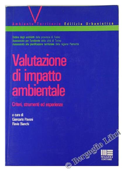 Valutazione di impatto ambientale. Criteri, strumenti ed esperienze - copertina