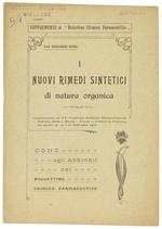 I Nuovi Rimedi Sintetici di Natura Organica. Supplemento al 