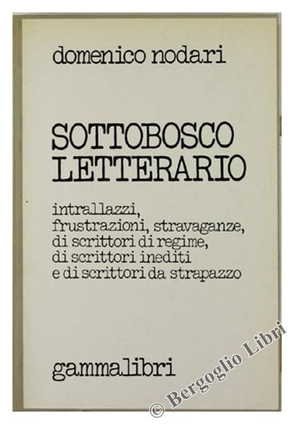 Sottobosco Letterario - Domenico Nodari - copertina