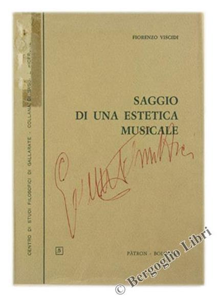 Saggio di una Estetica Musicale - Fiorenzo Viscidi - copertina