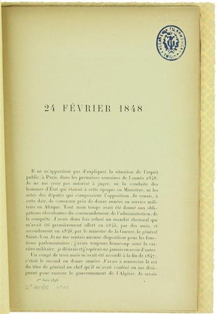 24 Février 1848 - Bedeau - copertina