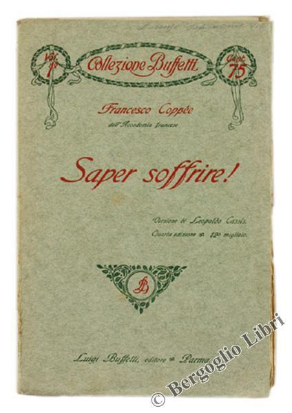 Saper Soffrire - François Coppée - copertina