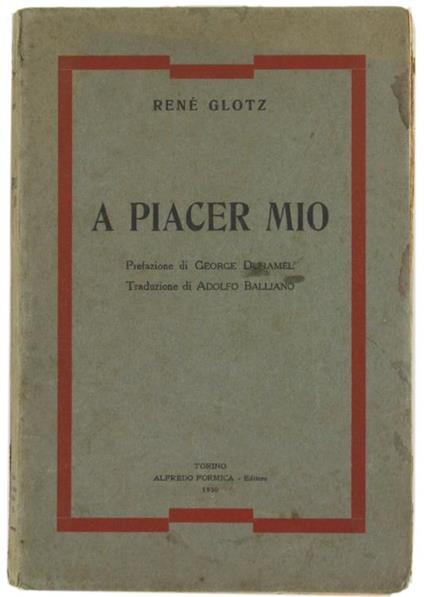 A Piacer Mio - René Glotz - copertina