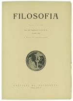 Filosofia. Rivista Trimestrale. Anno XIII, Supplemento al Fascicolo Iv, Novembre 1962