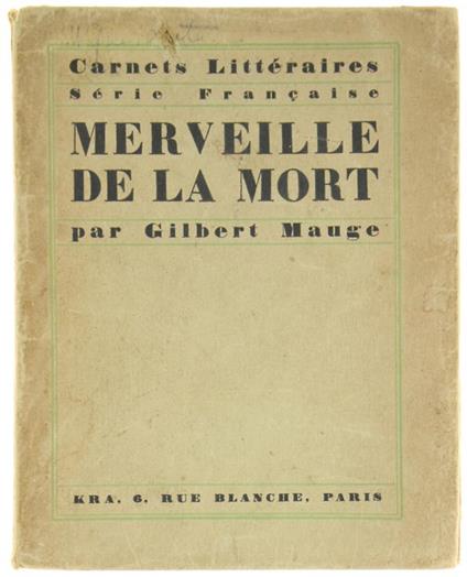 Merveille de la Mort - Gilbert Mauge - copertina