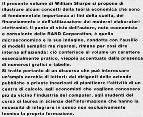 L' economia del computer - William Sharpe - 2