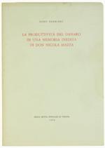 La Produttività del Danaro in una Memoria Inedita di Don Nicola Mazza