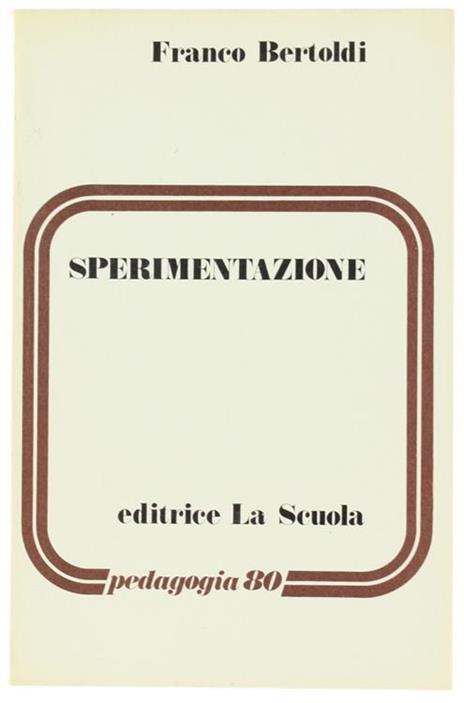 Sperimentazione - Franco Bertoldi - copertina