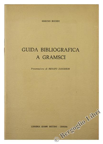 Guida Bibliografica a Gramsci - Marino Biondi - copertina