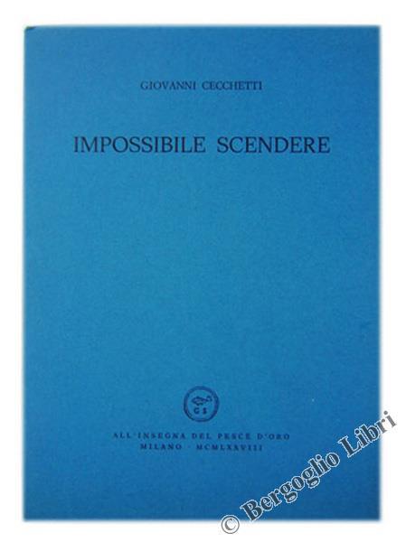 Impossibile Scendere - Giovanni Cecchetti - copertina