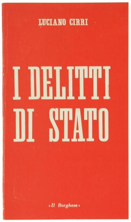 I Delitti di Stato - Luciano Cirri - copertina