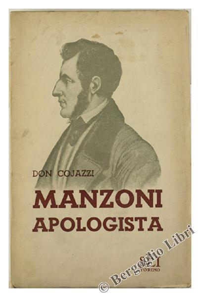 Manzoni Apologista - Antonio Cojazzi - copertina