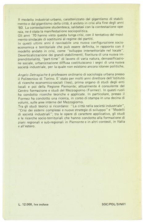 Nuova Società Industriale: Problemi e Prospettive - Angelo Detragiache - 2