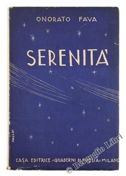 Serenità - Onorato Fava - copertina