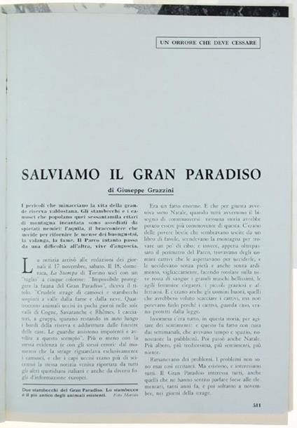 Salviamo il Gran Paradiso - Giuseppe Grazzini - copertina