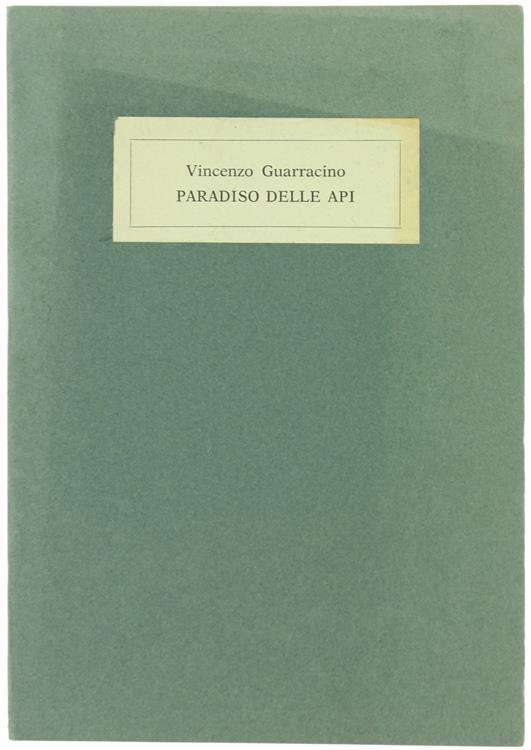 Paradiso delle Api - Vincenzo Guarracino - copertina