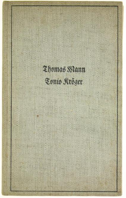 Tonio Kröger - Thomas Mann - copertina