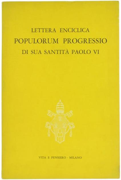 Lettera enciclica «Populorum Progressio» - Paolo VI - copertina