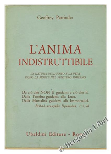 L' Anima indistruttibile - Geoffrey Parrinder - copertina