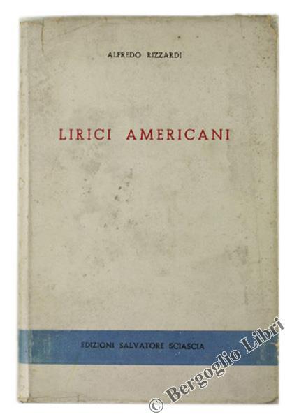 Lirici Americani - Alfredo Rizzardi - copertina