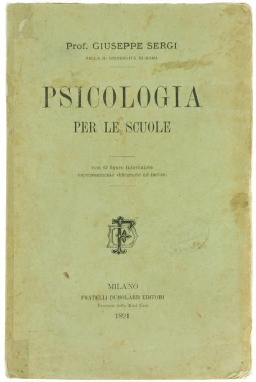 Psicologia per le Scuole - Giuseppe Sergi - copertina