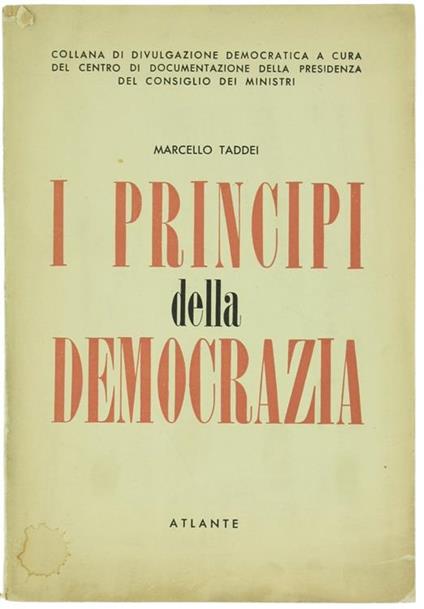 I Principi della Democrazia - Marcello Taddei - copertina